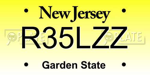 R35LZZ New Jersey License Plate