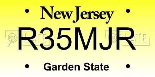 R35MJR New Jersey License Plate