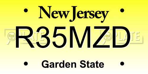 R35MZD New Jersey License Plate