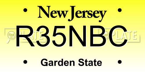 R35NBC New Jersey License Plate