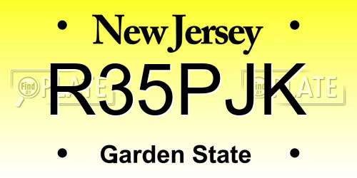 R35PJK New Jersey License Plate