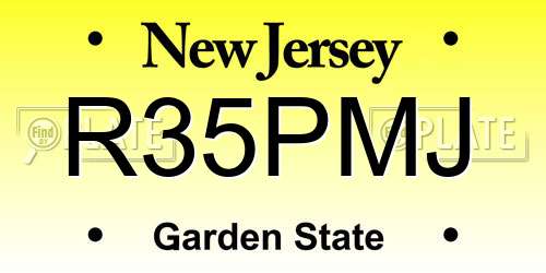 R35PMJ New Jersey License Plate