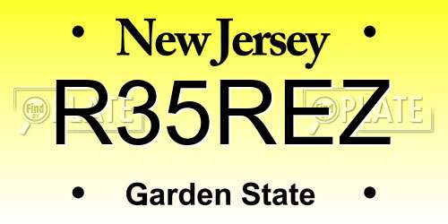 R35REZ New Jersey License Plate