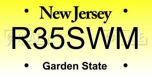 R35SWM New Jersey License Plate