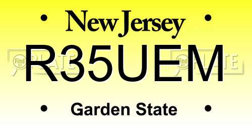 R35UEM New Jersey License Plate