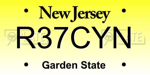 R37CYN New Jersey License Plate