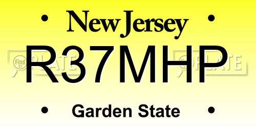 R37MHP New Jersey License Plate
