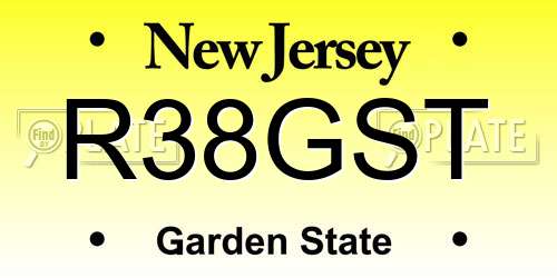 R38GST New Jersey License Plate