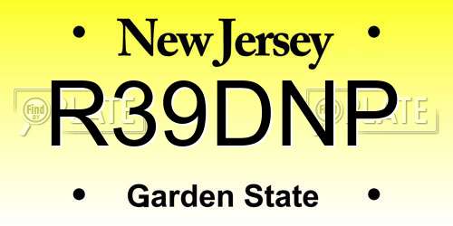 R39DNP New Jersey License Plate