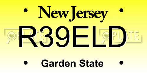 R39ELD New Jersey License Plate