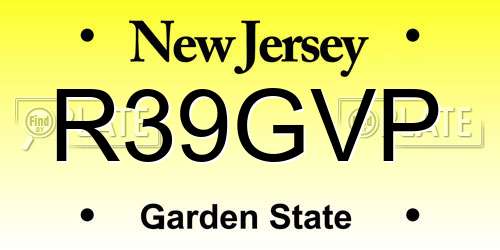 R39GVP New Jersey License Plate