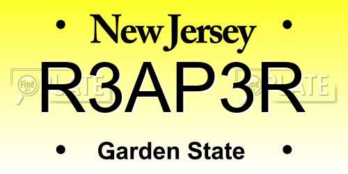 R3AP3R New Jersey License Plate