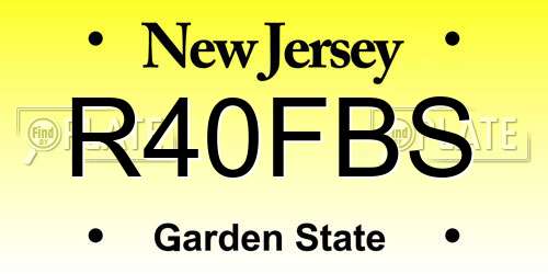 R40FBS New Jersey License Plate