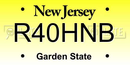 R40HNB New Jersey License Plate