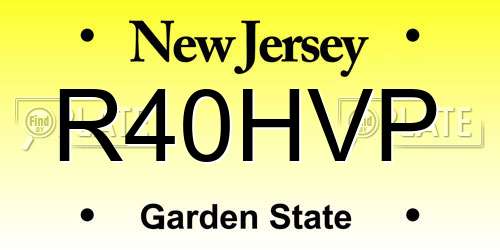 R40HVP New Jersey License Plate