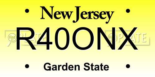 R40ONX New Jersey License Plate