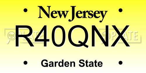 R40QNX New Jersey License Plate
