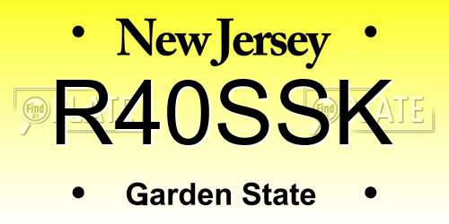 R40SSK New Jersey License Plate