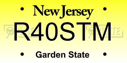 R40STM New Jersey License Plate