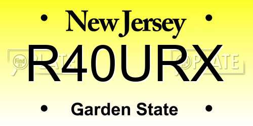 R40URX New Jersey License Plate