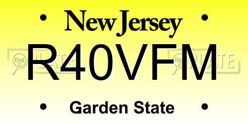 R40VFM New Jersey License Plate