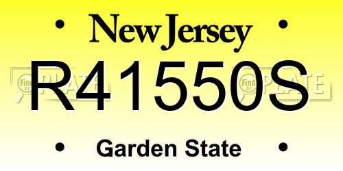 R41550S New Jersey License Plate