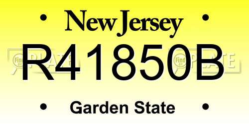 R41850B New Jersey License Plate
