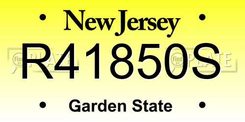 R41850S New Jersey License Plate