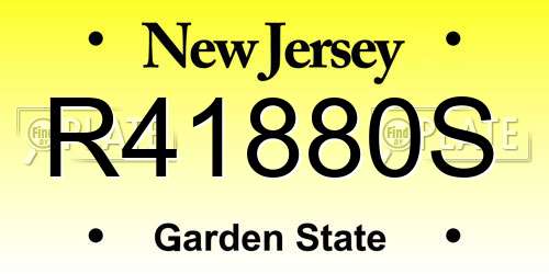 R41880S New Jersey License Plate