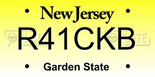 R41CKB New Jersey License Plate