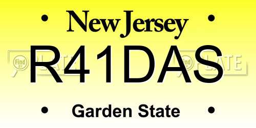 R41DAS New Jersey License Plate