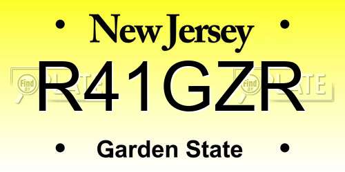 R41GZR New Jersey License Plate