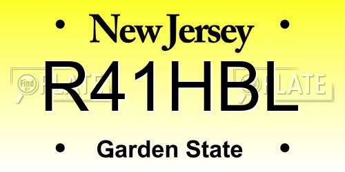 R41HBL New Jersey License Plate