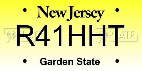 R41HHT New Jersey License Plate