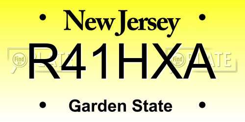 R41HXA New Jersey License Plate