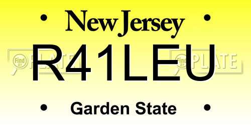 R41LEU New Jersey License Plate