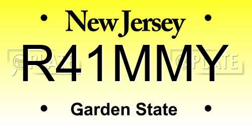 R41MMY New Jersey License Plate