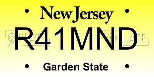 R41MND New Jersey License Plate