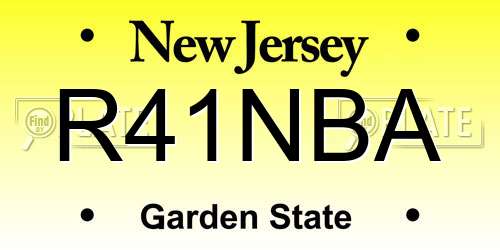 R41NBA New Jersey License Plate