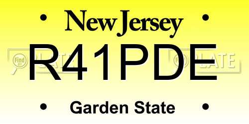R41PDE New Jersey License Plate