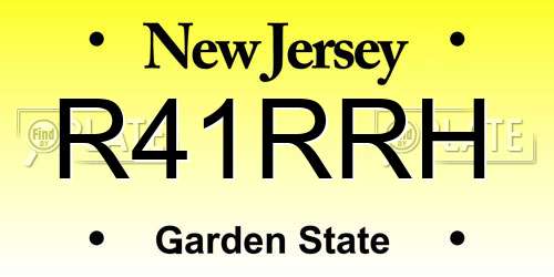 R41RRH New Jersey License Plate