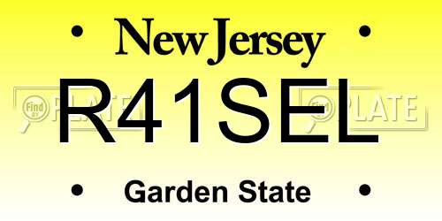 R41SEL New Jersey License Plate