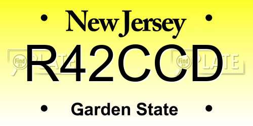R42CCD New Jersey License Plate