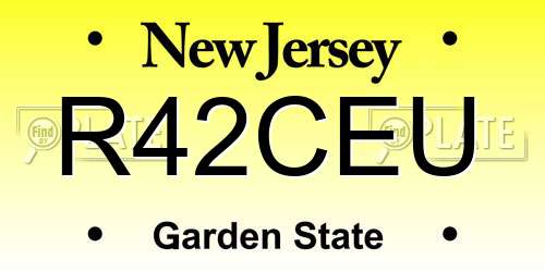 R42CEU New Jersey License Plate