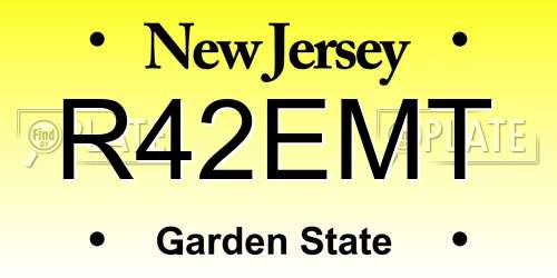 R42EMT New Jersey License Plate