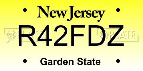 R42FDZ New Jersey License Plate