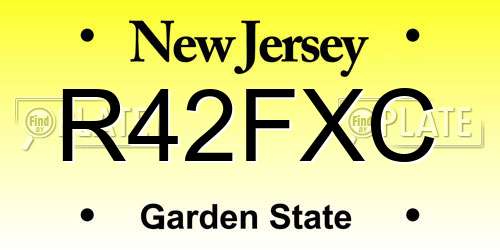 R42FXC New Jersey License Plate