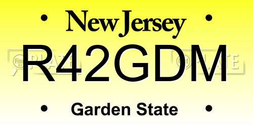 R42GDM New Jersey License Plate