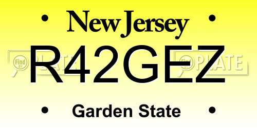 R42GEZ New Jersey License Plate