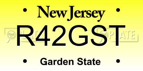 R42GST New Jersey License Plate